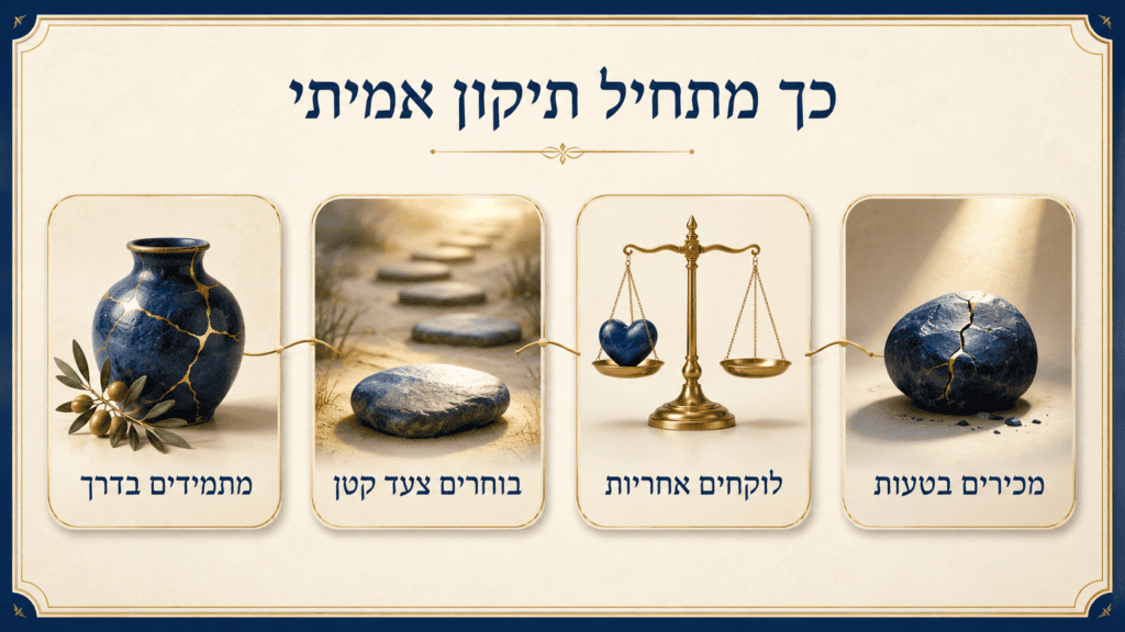 להאמין שאפשר לתקן - מה הדרך לעשות תיקון אמיתי?
