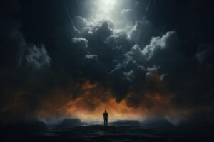 חרדה כללית - דאגנות יתר - עננים כהים מעל אדם - איך להשתחרר מחרדה כללית, מה לעשות עם חרדה מכל דבר, איך לצאת מחרדה כללית