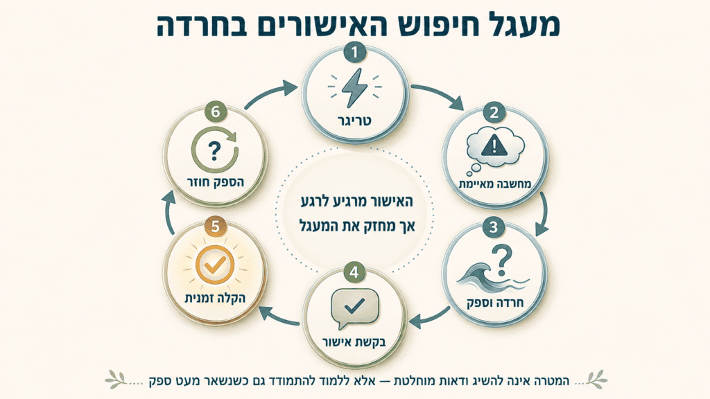 מעגל חיפוש אישורים לחרדה מפורט