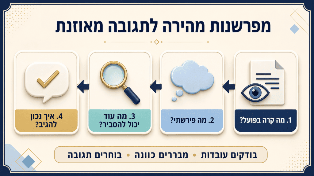 לראות את הטוב בבן הזוג - מפרשנות מהירה לתגובה מאוזנת
